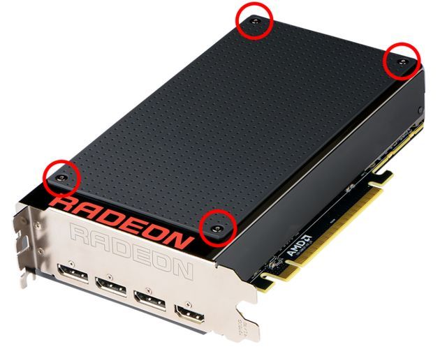 AMD Radeon R9 Fury X - panel górny