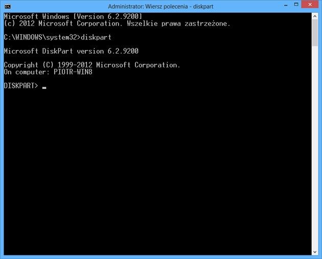 Windows 8 - tablica partycji