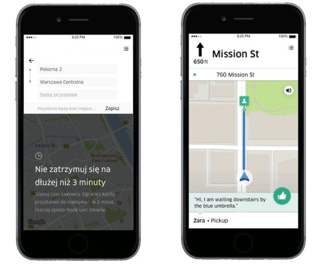 Uber nowe funkcje