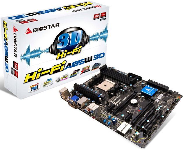 Biostar Hi-Fi A85W 3D płyta główna zdjęcie opakowanie