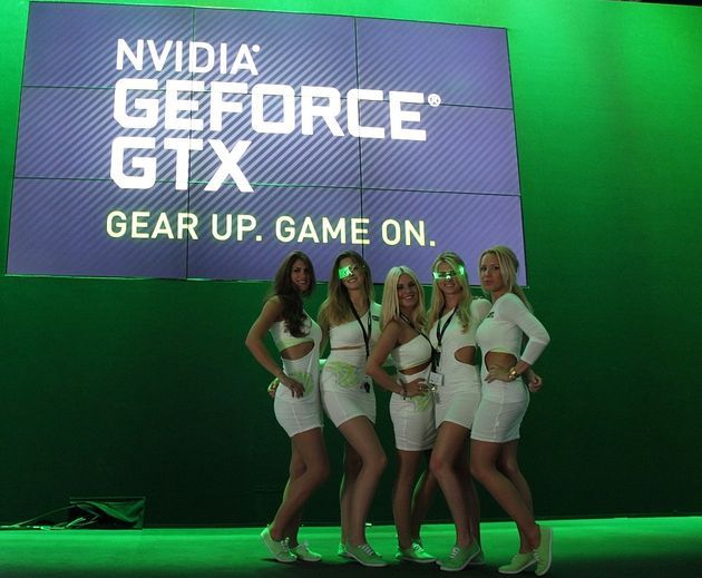 Gamescom 2013 targi stoisko Nvidia hostessy zdjęcie