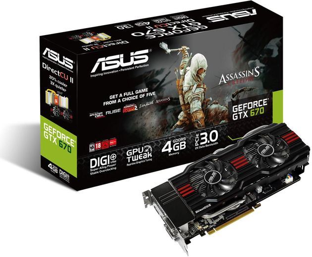 ASUS GeForce GTX 670 DirectCU II karta graficzna 4 GB zdjęcie opakowanie