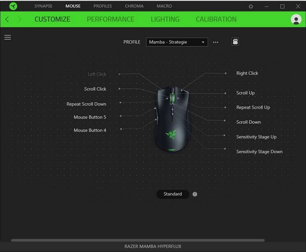 Razer Mamba Hyperflux + Firefly Hyperflux – oprogramowanie dla trybu przewodowego