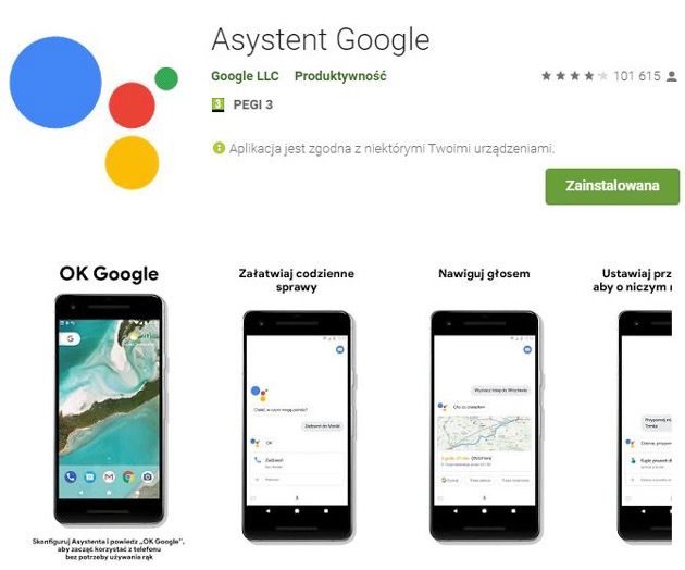 Google Asystent - Sklep Google Play