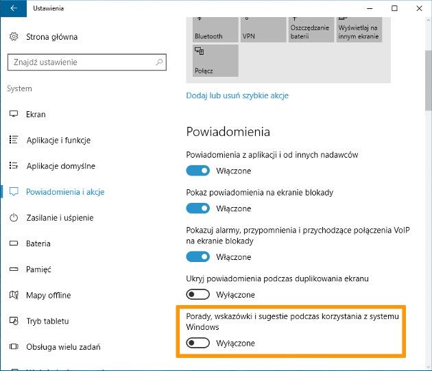 Windows 10 wskazówki