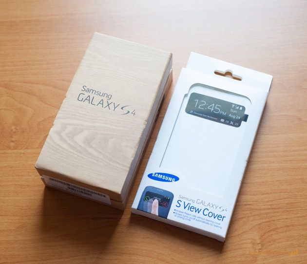 Samsung Galaxy S 4 - opakowanie i S View Cover