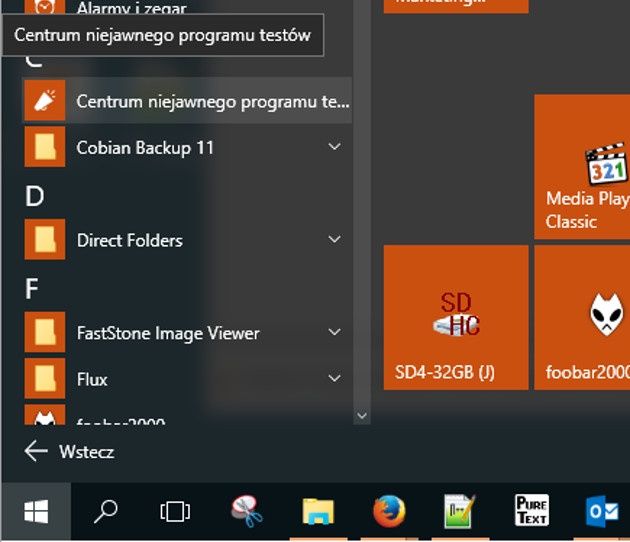 Windows 10 Centrum niejawnego programu testów