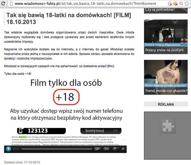 Facebook pl scam news