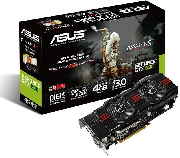 ASUS GeForce GTX 680 DirectCU II karta graficzna promocja ubisoft zdjęcie opakowanie