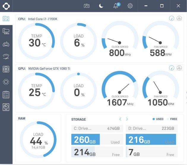 NZXT H700i cam, idle