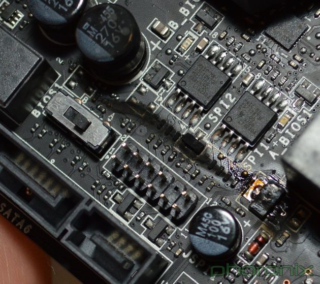MSI X99S SLI PLUS płyta główna - uszkodzona sekcja zasilania
