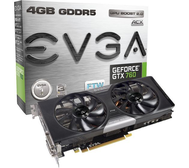 EVGA GeForce GTX 760 4GB FTW karta graficzna zdjęcie opakowanie