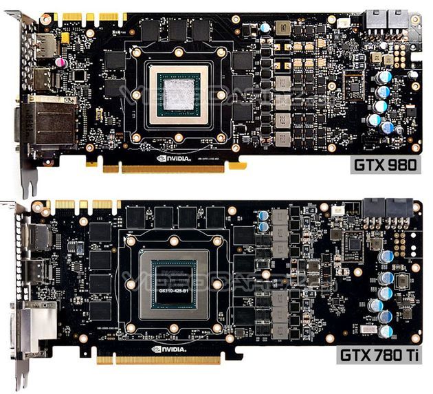 Nvidia GeForce GTX 980 karta graficzna - laminat porównanie do GeForce GTX 780 Ti