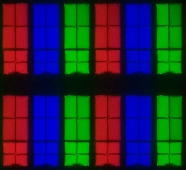 Samsung 55RU8002 subpiksele RGB