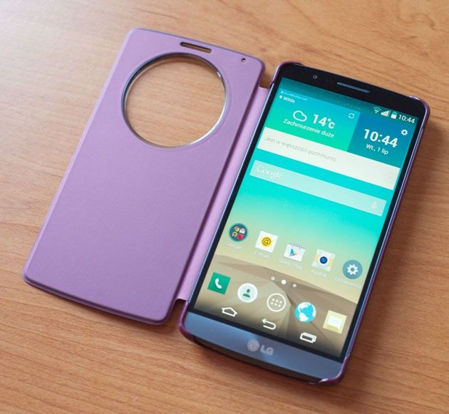 LG G3 z pokrowcem