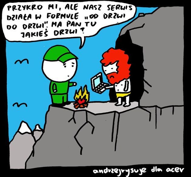 Serwis firmy Acer - grafika Andrzej Rysuje