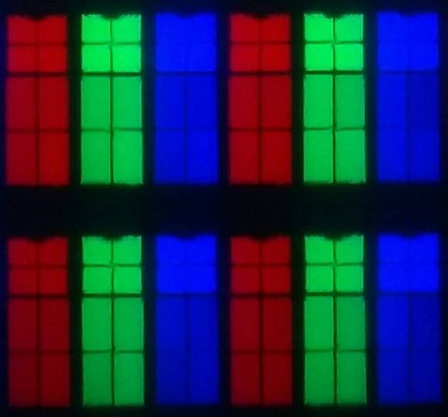 Test: Samsung 55RU7472 Struktura RGB
