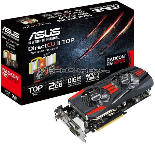 ASUS Radeon R9 270X DirectCU II TOP karta graficzna zdjęcie opakowanie