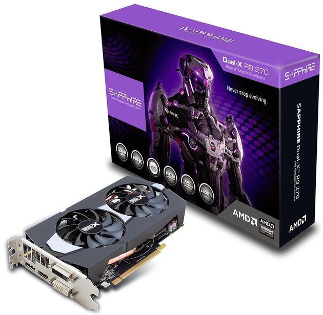 Sapphire Radeon R9 270 Dual-X karta graficzna zdjęcie opakowanie