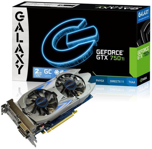 Galaxy GeForce GTX 750 Ti karta graficzna zdjęcie