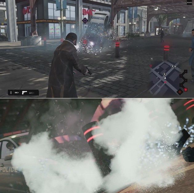 Watch Dogs porównanie dym