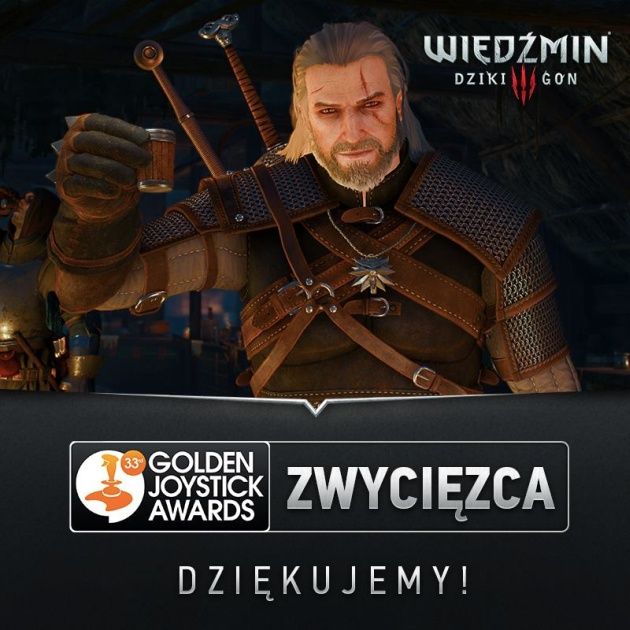 Wiedźmin 3: Dziki Gon nagrodzony