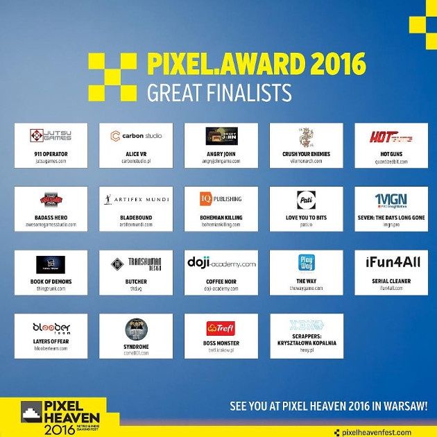 Pixel Awards nominowani
