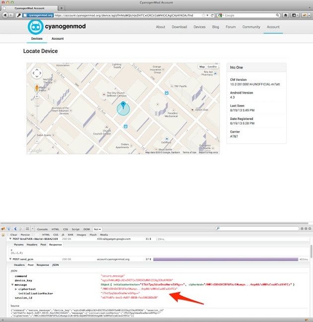 cyanogenmod account serwis konto dostęp usługa device finding