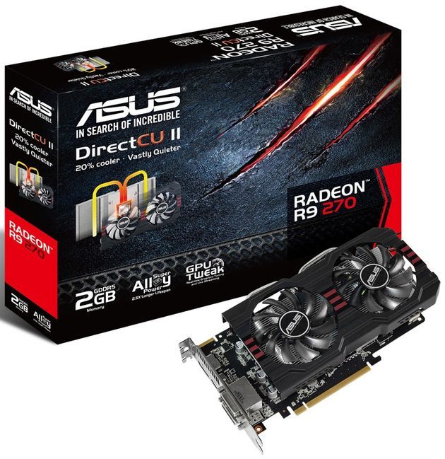 ASUS Radeon R9 270 DirectCU II karta graficzna zdjęcie opakowanie