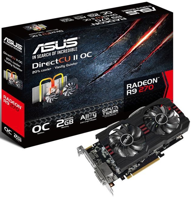 ASUS Radeon R9 270 DirectCU II OC karta graficzna zdjęcie opakowanie