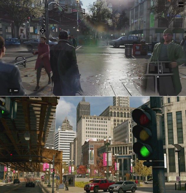 Watch Dogs porównanie miasto