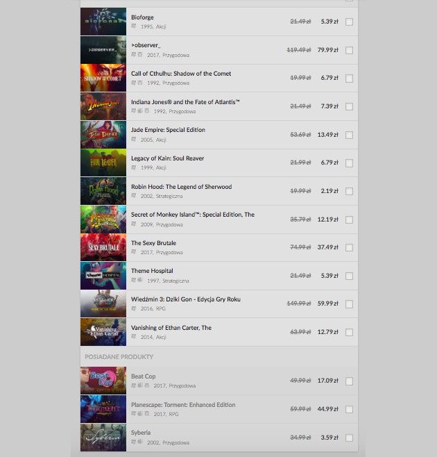 GOG Benchmark kolekcja