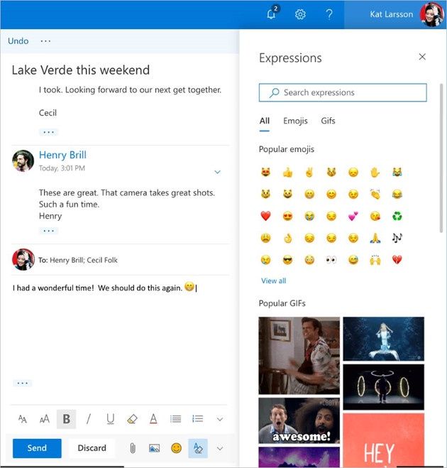Outlook emoji