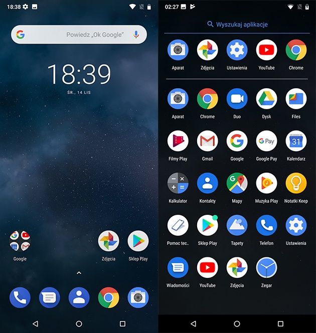Nokia 7.1 aplikacje