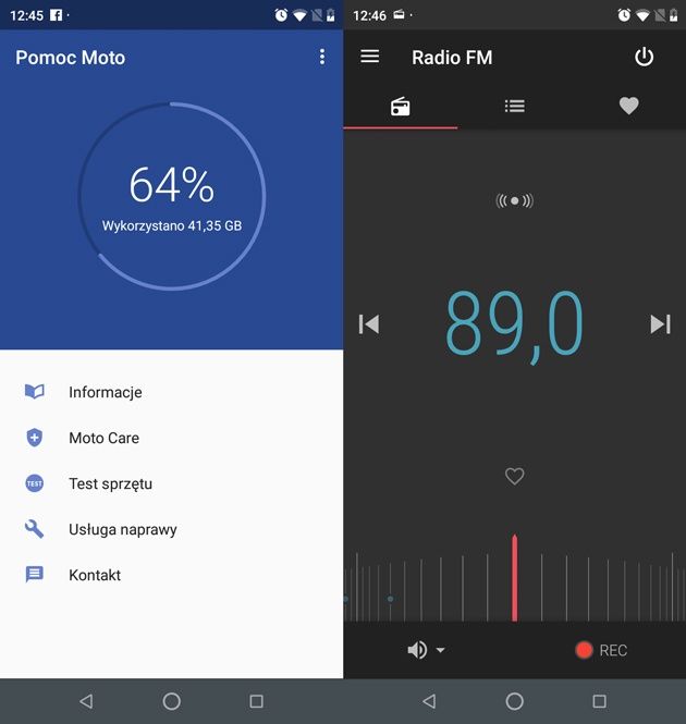 Motorola One pomoc radio