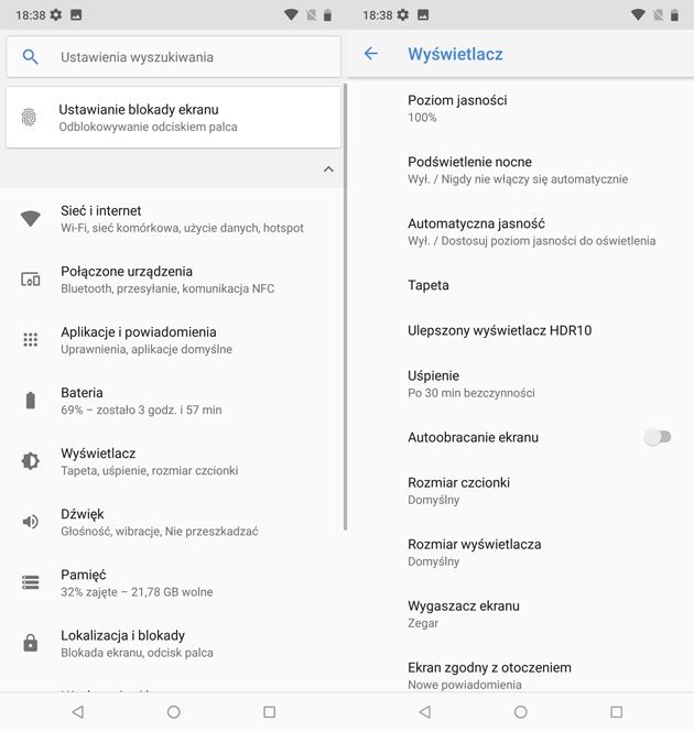 Nokia 7.1 ustawienia