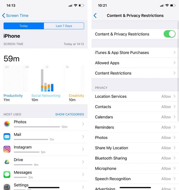ios 12 - czas przed ekranem