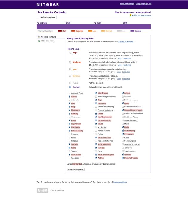 Netgear parental controll