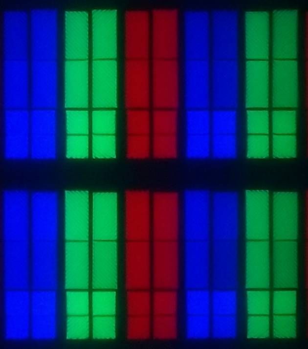 Samsunga 65RU8002 - struktura RGB