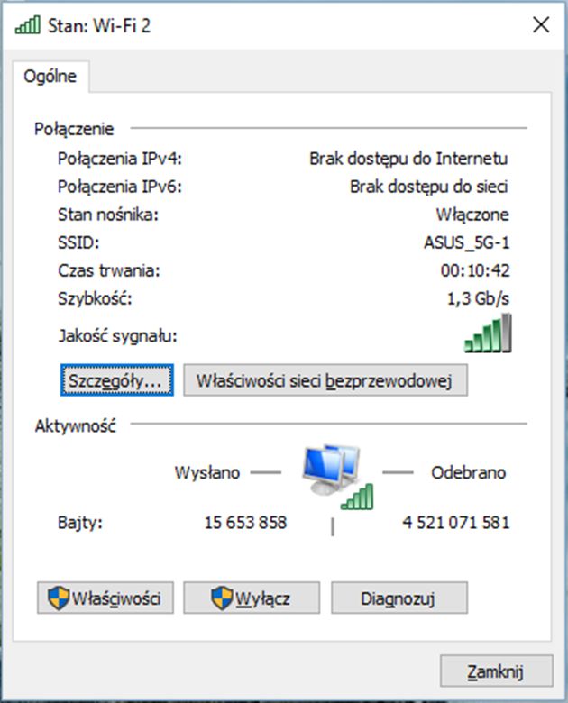 Informacja o połączeniu