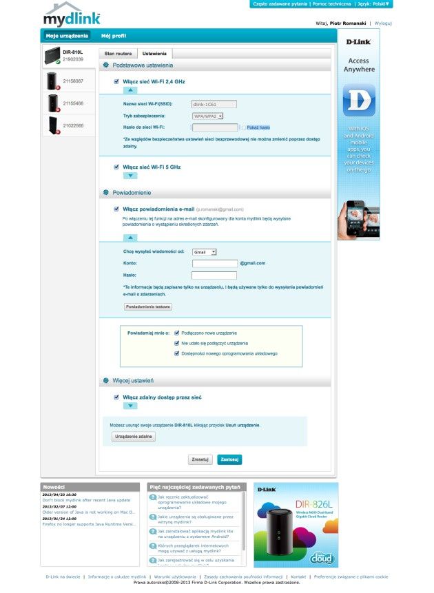 D-Link DIR-810L mydlink