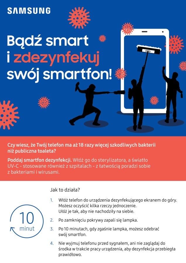 Samsung sterylizacja smartfona