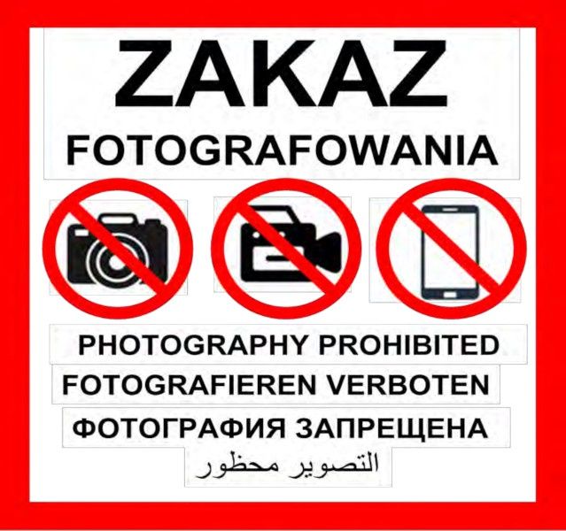 Wzór znaku zakazu fotografowania