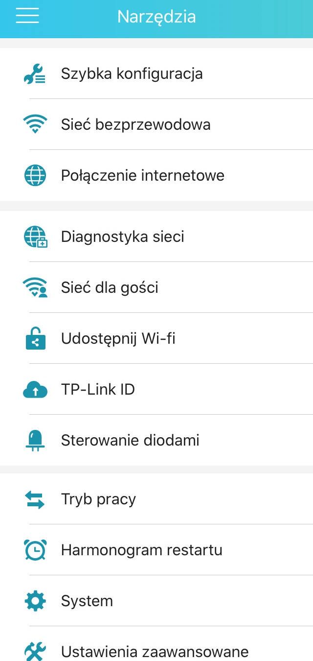 TP-Link Archer AX73 - Tether ustawienia zaawansowane