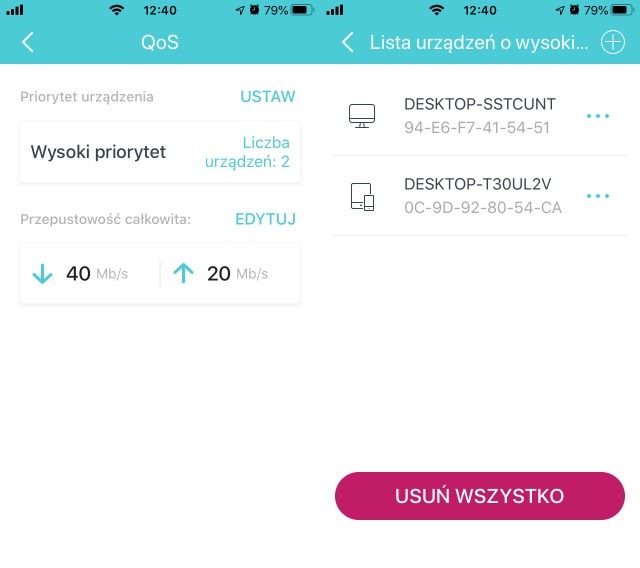 TP-Link Deco P9 - Aplikacaj Deco ustawienia QoS
