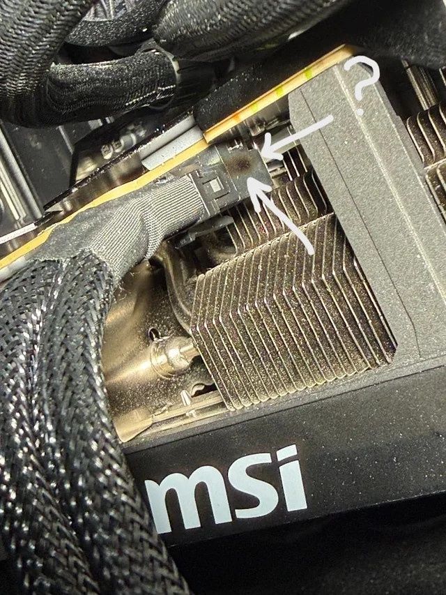 MSI GeForce RTX 5090 - stopiona wtyczka zasilania