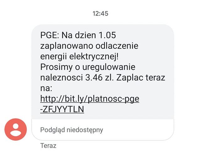 PGE grozi odłączeniem prądu? Uwaga na fałszywe SMS-y