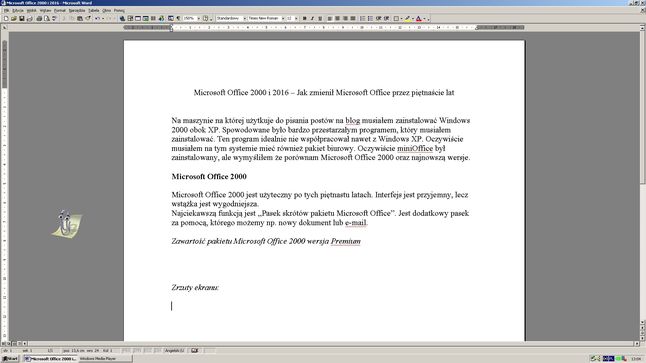 Microsoft Office 2000 I 2016 Jak Zmienil Sie Microsoft Office Przez Pietnascie Lat