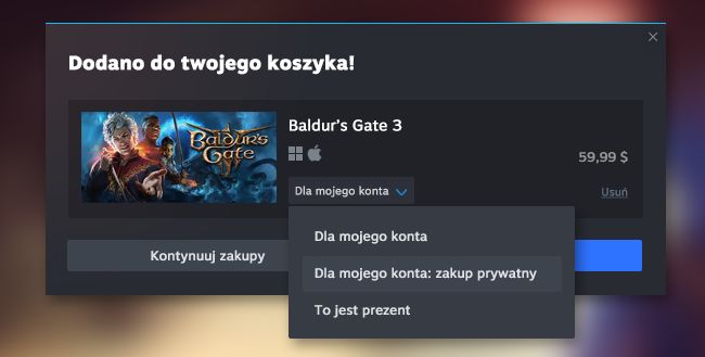 Steam: ukrywanie gier przy zakupie