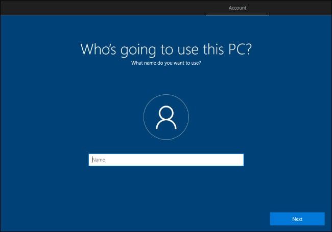 Windows 10 konto offline